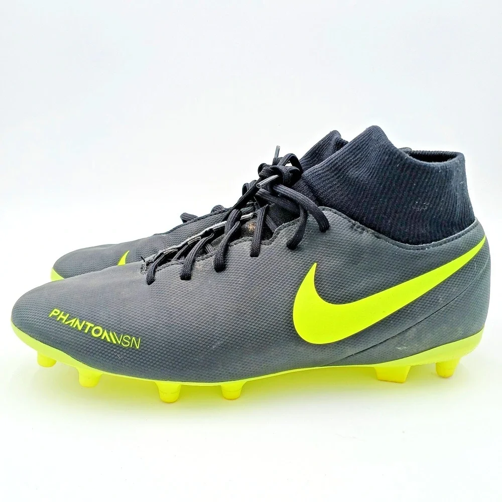 Nike Phantom Vision Club DF MG Soccer Cleats‎ Black Volt AJ6959-007 Mens 7.5